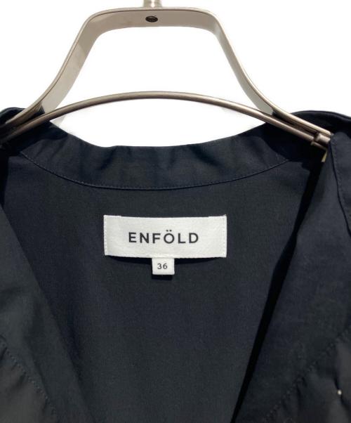 ENFOLD（エンフォルド）ENFOLD (エンフォルド) レイヤードシャツワンピース ブラック サイズ:36の古着・服飾アイテム