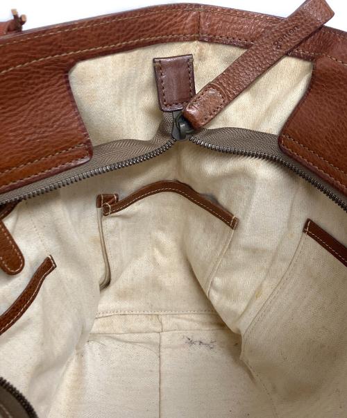 genten（ゲンテン）genten (ゲンテン) レザートートバッグ ブラウンの古着・服飾アイテム