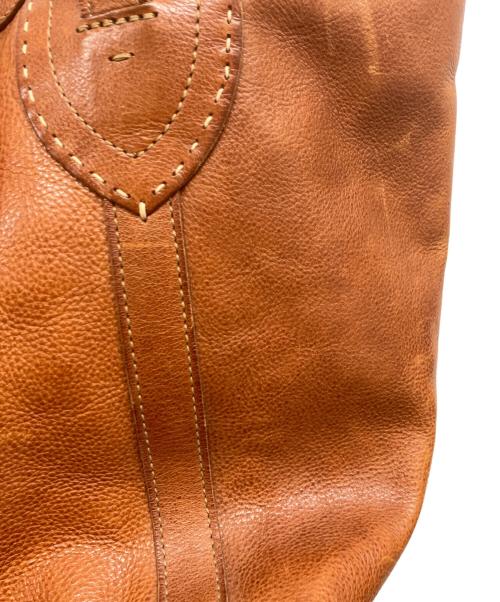 genten（ゲンテン）genten (ゲンテン) レザートートバッグ ブラウンの古着・服飾アイテム