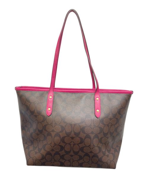 COACH（コーチ）COACH (コーチ) シグネチャートートバッグ ブラウンの古着・服飾アイテム