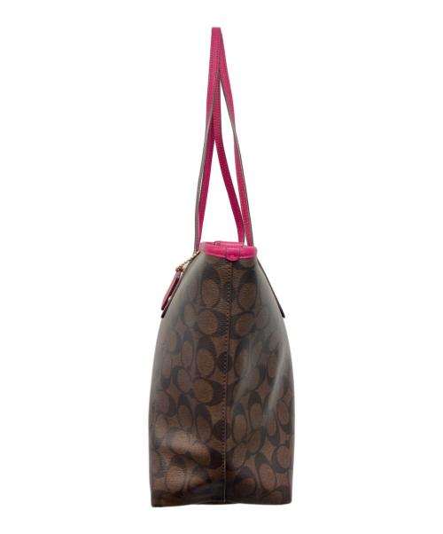 COACH（コーチ）COACH (コーチ) シグネチャートートバッグ ブラウンの古着・服飾アイテム