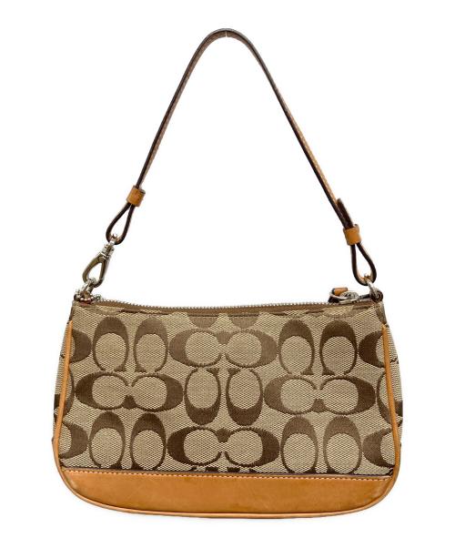 COACH（コーチ）COACH (コーチ) シグネチャー デミポーチ ブラウンの古着・服飾アイテム