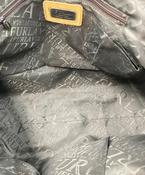 FURLA（フルラ）FURLA (フルラ) クロコ型押しトートバッグ ブラックの古着・服飾アイテム