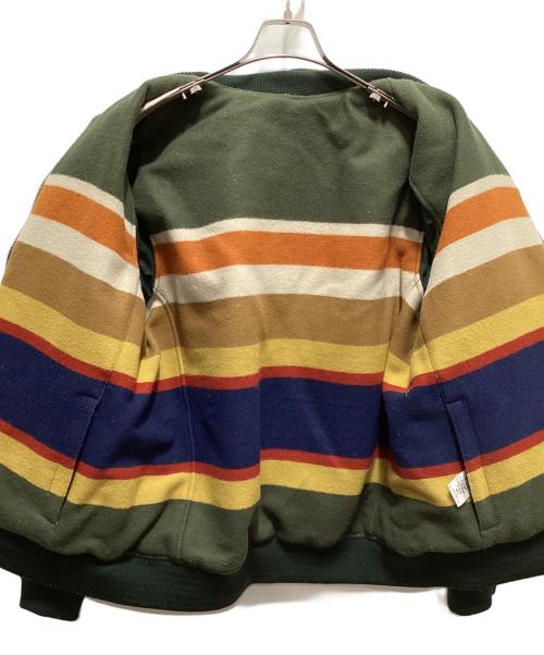 Eddie Bauer（エディーバウアー）Eddie Bauer (エディーバウアー) PENDLETON (ペンドルトン) リバーシブルダウンジャケット グリーン サイズ:不明の古着・服飾アイテム