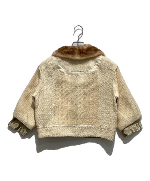 LOUIS VUITTON（ルイ ヴィトン）LOUIS VUITTON (ルイ ヴィトン) ミンクファーウールジャケット ホワイト サイズ:34の古着・服飾アイテム