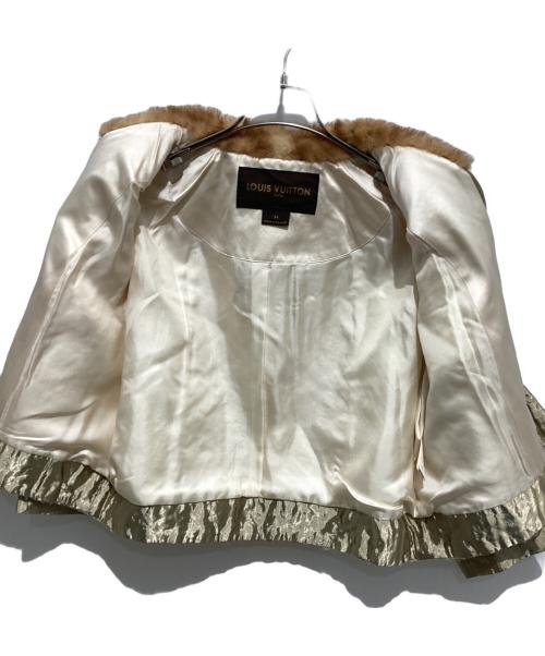 LOUIS VUITTON（ルイ ヴィトン）LOUIS VUITTON (ルイ ヴィトン) ミンクファーウールジャケット ホワイト サイズ:34の古着・服飾アイテム