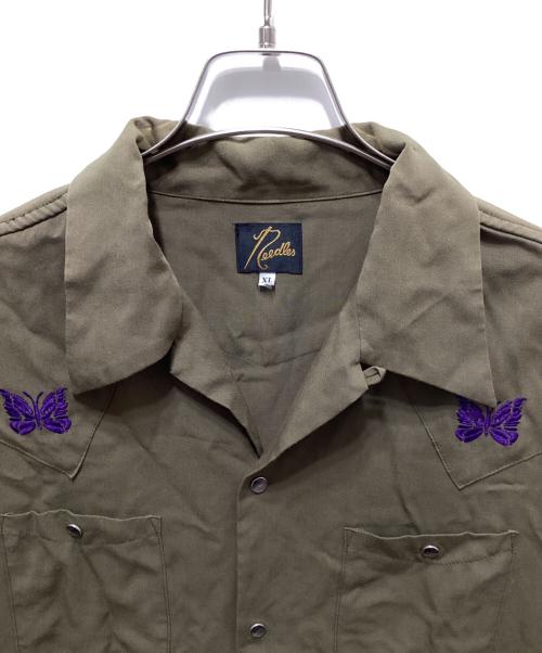Needles（ニードルズ）Needles (ニードルズ) S/S COWBOY ONE-UP SHIRT カーキ サイズ:ＸＬの古着・服飾アイテム