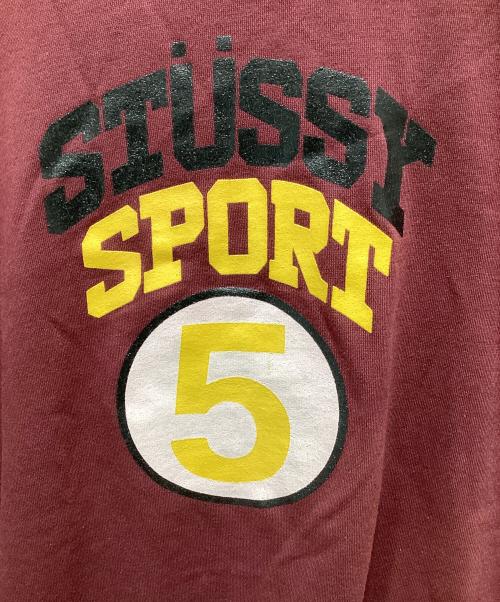 stussy（ステューシー）stussy (ステューシー) スポーツクルーカレッジスウェット レッド サイズ:Sの古着・服飾アイテム