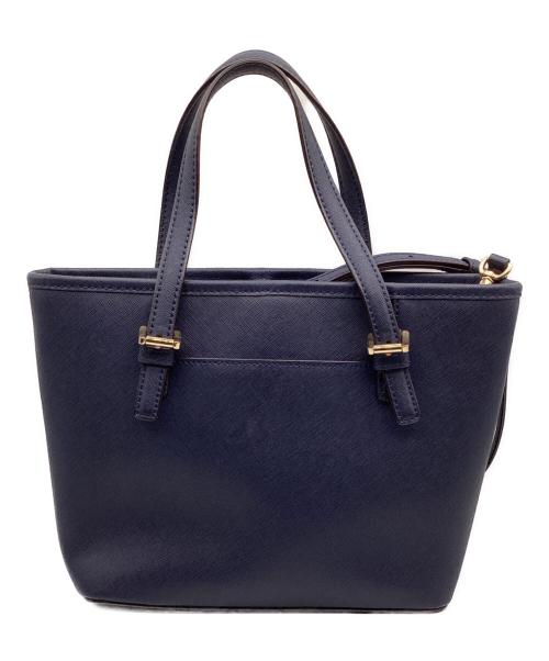 MICHAEL KORS（マイケルコース）MICHAEL KORS (マイケルコース) 2WAYハンドバッグ ネイビーの古着・服飾アイテム