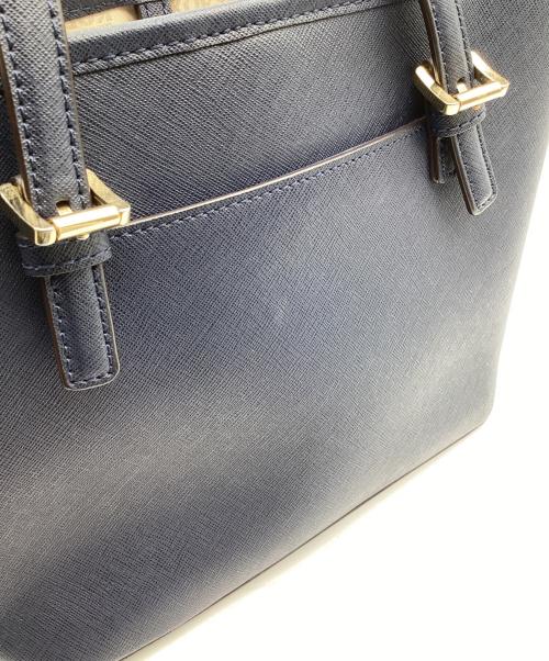 MICHAEL KORS（マイケルコース）MICHAEL KORS (マイケルコース) 2WAYハンドバッグ ネイビーの古着・服飾アイテム