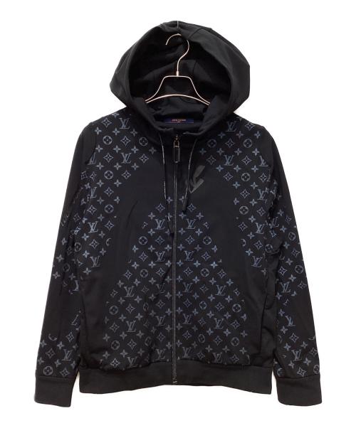 LOUIS VUITTON（ルイ ヴィトン）LOUIS VUITTON (ルイ ヴィトン) ハイブリッド ジップスルー モノグラム パーカー ブラック サイズ:XSの古着・服飾アイテム