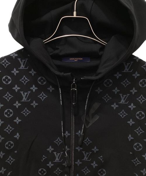 LOUIS VUITTON（ルイ ヴィトン）LOUIS VUITTON (ルイ ヴィトン) ハイブリッド ジップスルー モノグラム パーカー ブラック サイズ:XSの古着・服飾アイテム