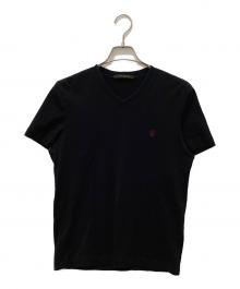 LOUIS VUITTON（ルイ ヴィトン）の古着「サークルロゴVネックtシャツ」｜ブラック