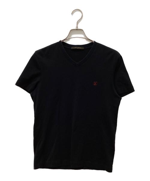 LOUIS VUITTON（ルイ ヴィトン）LOUIS VUITTON (ルイ ヴィトン) サークルロゴVネックtシャツ ブラック サイズ:XSの古着・服飾アイテム
