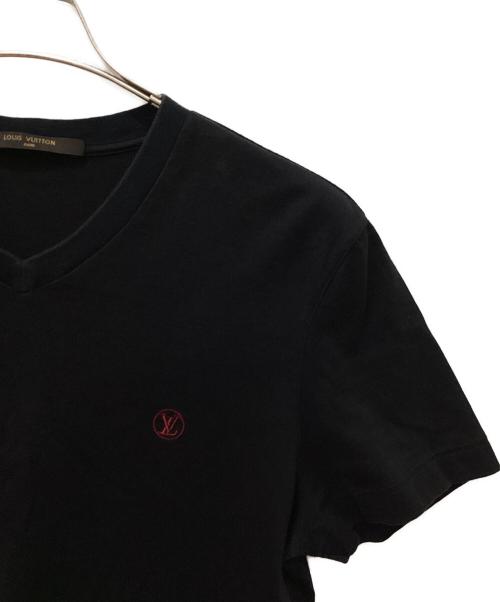 LOUIS VUITTON（ルイ ヴィトン）LOUIS VUITTON (ルイ ヴィトン) サークルロゴVネックtシャツ ブラック サイズ:XSの古着・服飾アイテム