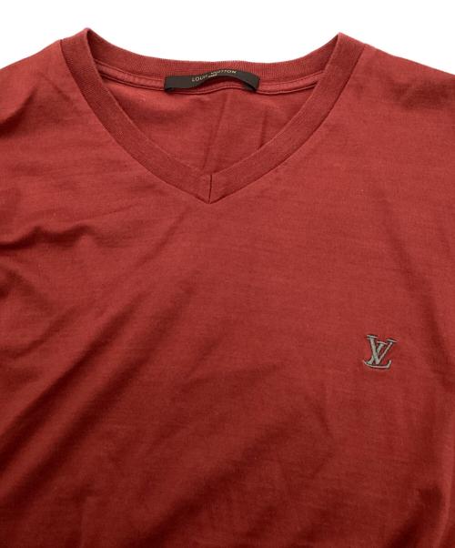 LOUIS VUITTON（ルイ ヴィトン）LOUIS VUITTON (ルイ ヴィトン) ロゴVネックTシャツ レッド サイズ:ＸＳの古着・服飾アイテム