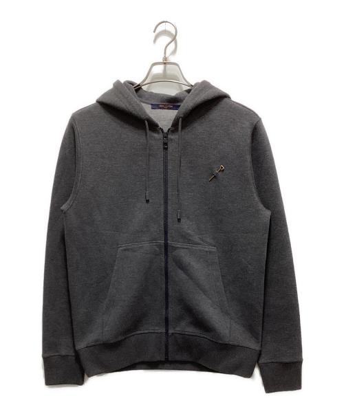 LOUIS VUITTON（ルイ ヴィトン）LOUIS VUITTON (ルイ ヴィトン) ダブルフェイス トラベルフーディ グレー サイズ:XSの古着・服飾アイテム