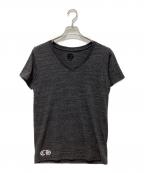 CHROME HEARTSクロムハーツ）の古着「VネックTシャツ」｜ブラック
