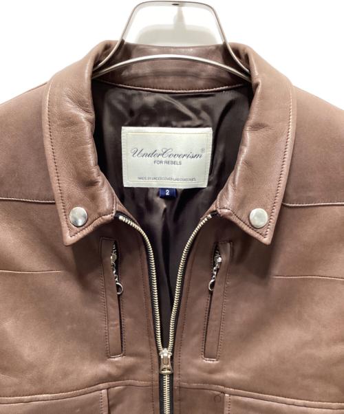 UNDERCOVERISM（アンダーカバーイズム）UNDERCOVERISM (アンダーカバーイズム) ラムレザーブルゾン ブラウン サイズ:2の古着・服飾アイテム