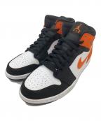 NIKEナイキ）の古着「AIR JORDAN 1 MID」｜ブラック×オレンジ
