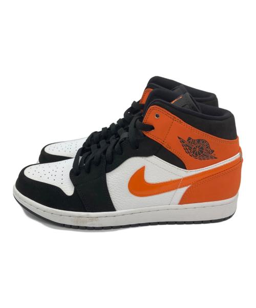 NIKE（ナイキ）NIKE (ナイキ) AIR JORDAN 1 MID ブラック×オレンジ サイズ:28㎝の古着・服飾アイテム