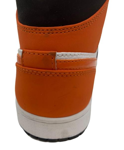 NIKE（ナイキ）NIKE (ナイキ) AIR JORDAN 1 MID ブラック×オレンジ サイズ:28㎝の古着・服飾アイテム