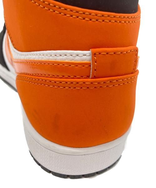 NIKE（ナイキ）NIKE (ナイキ) AIR JORDAN 1 MID ブラック×オレンジ サイズ:28㎝の古着・服飾アイテム