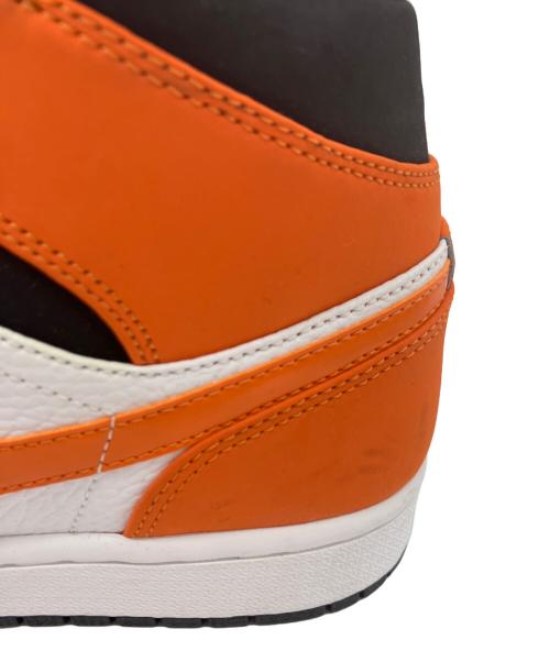 NIKE（ナイキ）NIKE (ナイキ) AIR JORDAN 1 MID ブラック×オレンジ サイズ:28㎝の古着・服飾アイテム
