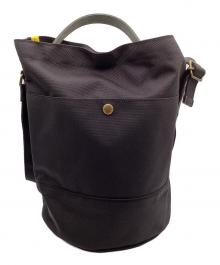 MARINEDAY（マリンディ）の古着「66NYLON x 姫路LEATHER ROOTS バケツ型2WAYバッグ」｜ブラック