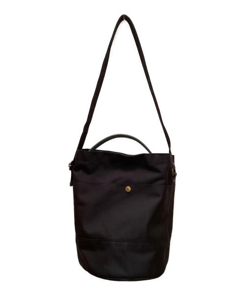 MARINEDAY（マリンディ）MARINEDAY (マリンディ) 66NYLON x 姫路LEATHER ROOTS バケツ型2WAYバッグ ブラックの古着・服飾アイテム