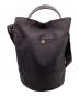 MARINEDAY (マリンディ) 66NYLON x 姫路LEATHER ROOTS バケツ型2WAYバッグ ブラック：5000円
