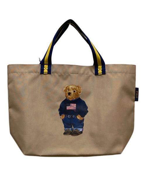 POLO RALPH LAUREN（ポロ・ラルフローレン）POLO RALPH LAUREN (ポロ・ラルフローレン) ポーチ付 パッカブルポロベアトートバッグ ベージュ 未使用品の古着・服飾アイテム