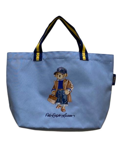 POLO RALPH LAUREN（ポロ・ラルフローレン）POLO RALPH LAUREN (ポロ・ラルフローレン) ポーチ付 パッカブルポロベアトートバッグ ブルー 未使用品の古着・服飾アイテム