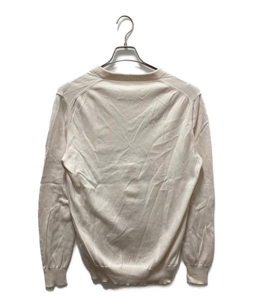 Maison Margiela（メゾンマルジェラ）Maison Margiela (メゾンマルジェラ) Vネックニット アイボリー サイズ:Ｍの古着・服飾アイテム