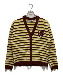 maison kitsune（メゾンキツネ）の古着「ボーダーカーディガン」｜イエロー