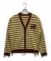 MAISON KITSUNE（メゾンキツネ）の古着「ボーダーカーディガン」｜イエロー
