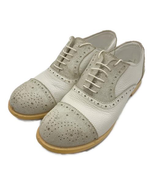 COMME des GARCONS HOMME PLUS（コムデギャルソンオムプリュス）COMME des GARCONS HOMME PLUS (コムデギャルソンオムプリュス) ウィングチップシューズ ホワイト サイズ:25㎝の古着・服飾アイテム