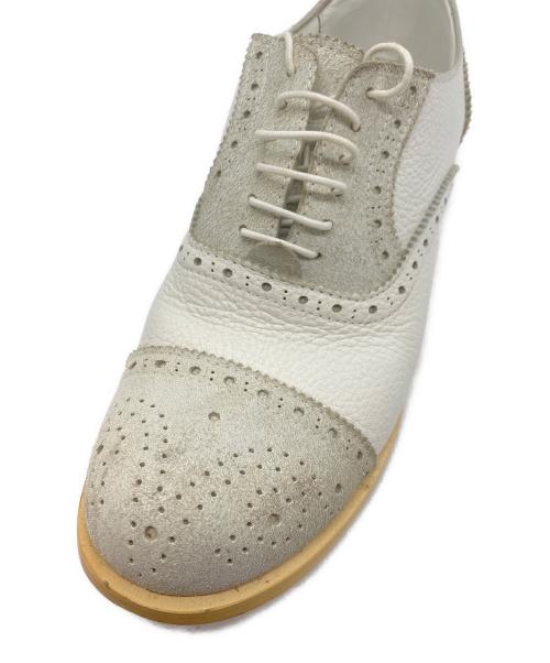 COMME des GARCONS HOMME PLUS（コムデギャルソンオムプリュス）COMME des GARCONS HOMME PLUS (コムデギャルソンオムプリュス) ウィングチップシューズ ホワイト サイズ:25㎝の古着・服飾アイテム