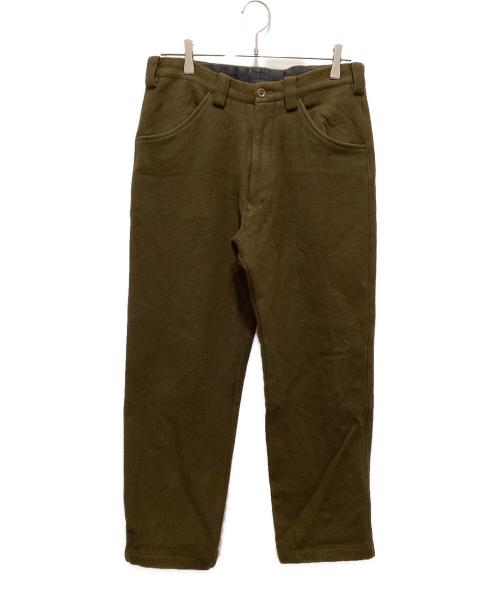 Yohji Yamamoto pour homme（ヨウジヤマモト プールオム）Yohji Yamamoto pour homme (ヨウジヤマモト プールオム) カシミヤ混メルトンパンツ カーキ サイズ:2の古着・服飾アイテム
