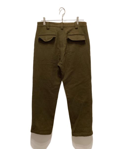 Yohji Yamamoto pour homme（ヨウジヤマモト プールオム）Yohji Yamamoto pour homme (ヨウジヤマモト プールオム) カシミヤ混メルトンパンツ カーキ サイズ:2の古着・服飾アイテム
