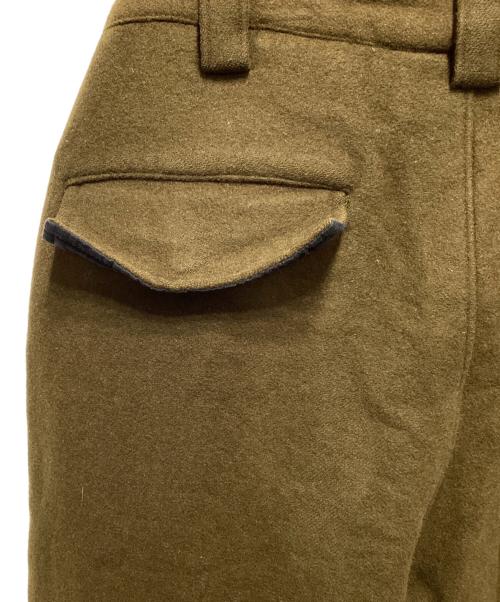 Yohji Yamamoto pour homme（ヨウジヤマモト プールオム）Yohji Yamamoto pour homme (ヨウジヤマモト プールオム) カシミヤ混メルトンパンツ カーキ サイズ:2の古着・服飾アイテム