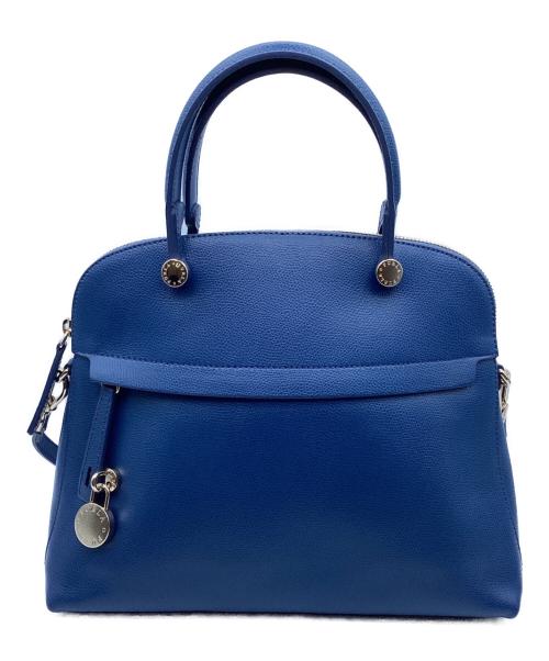 FURLA（フルラ）FURLA (フルラ) パイパー 2WAYハンドバッグ ブルーの古着・服飾アイテム
