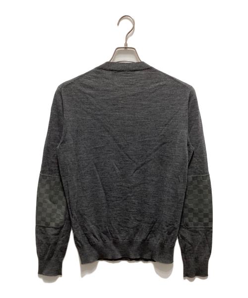 LOUIS VUITTON（ルイ ヴィトン）LOUIS VUITTON (ルイ ヴィトン) エルボーパッチダミエニット グレー サイズ:XSの古着・服飾アイテム