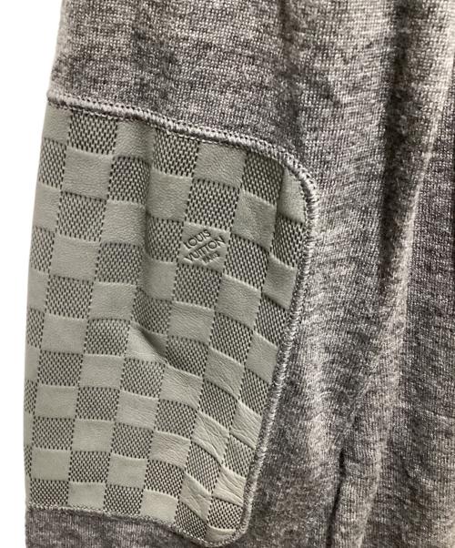 LOUIS VUITTON（ルイ ヴィトン）LOUIS VUITTON (ルイ ヴィトン) エルボーパッチダミエニット グレー サイズ:XSの古着・服飾アイテム
