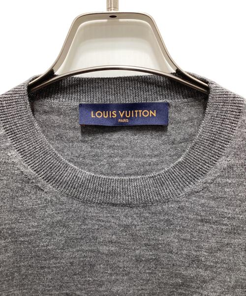 LOUIS VUITTON（ルイ ヴィトン）LOUIS VUITTON (ルイ ヴィトン) エルボーパッチダミエニット グレー サイズ:XSの古着・服飾アイテム