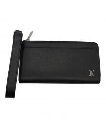 LOUIS VUITTON（ルイ ヴィトン）の古着「ジッピー ドラゴンヌ L型ファスナー長財布」｜ブラック