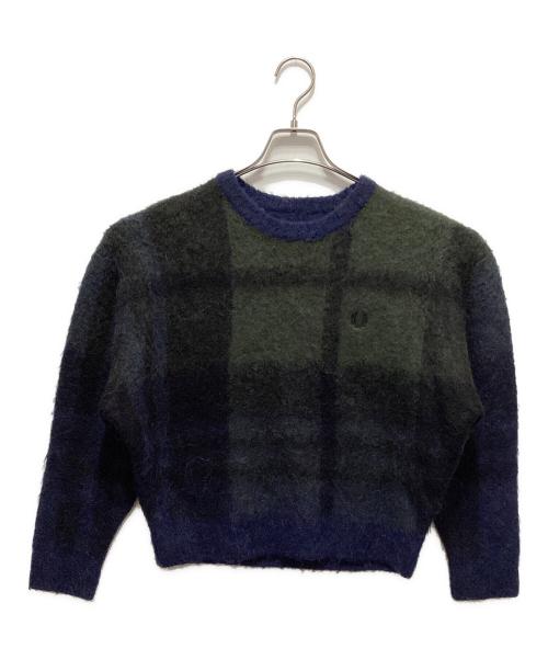 FRED PERRY（フレッドペリー）FRED PERRY (フレッドペリー) TARTAN KNIT WEAR ネイビー サイズ:UK10の古着・服飾アイテム