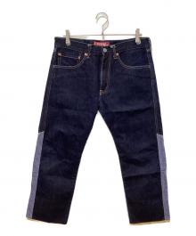 LEVI'S×JUNYA WATANABE MAN（リーバイス×ジュンヤワタナベマン）の古着「パッチワークデニムパンツ」｜インディゴ