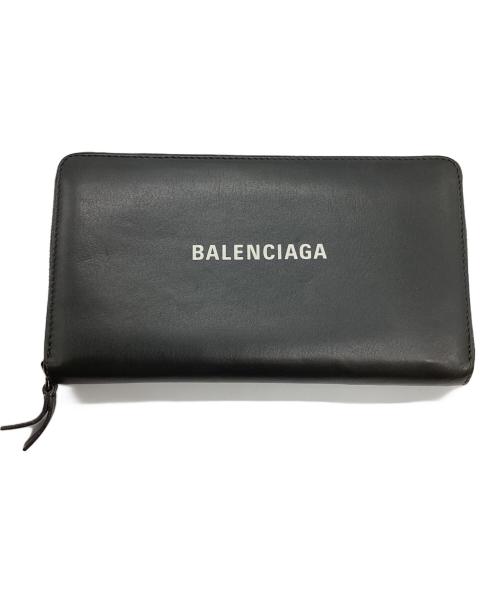 BALENCIAGA（バレンシアガ）BALENCIAGA (バレンシアガ) ラウンドジップウォレット ブラックの古着・服飾アイテム
