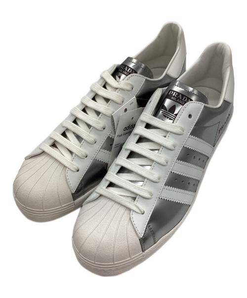 adidas（アディダス）adidas (アディダス) PRADA (プラダ) SUPER STAR シルバー サイズ:28 未使用品の古着・服飾アイテム